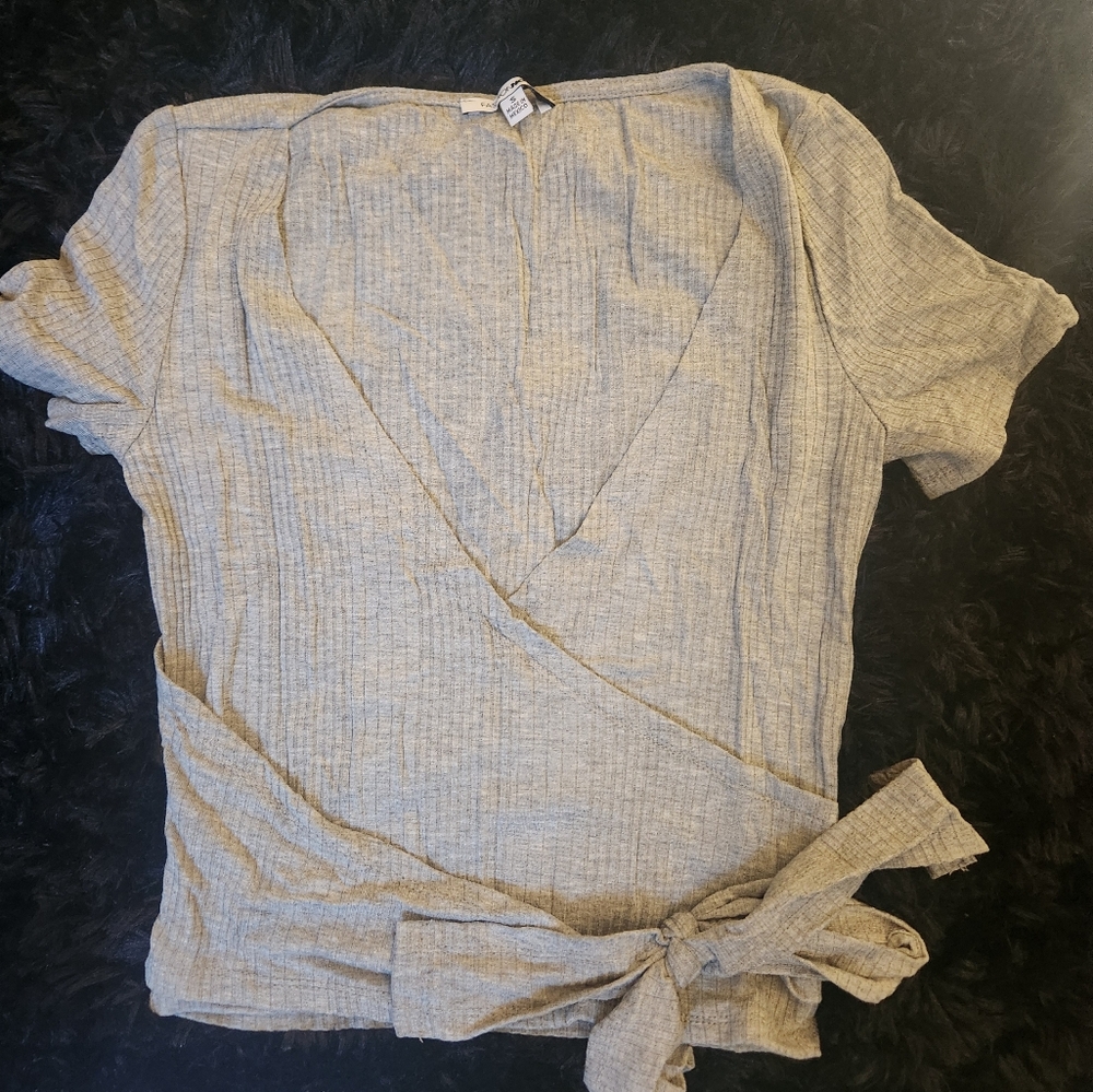 Fashion Nova faux wrap crop